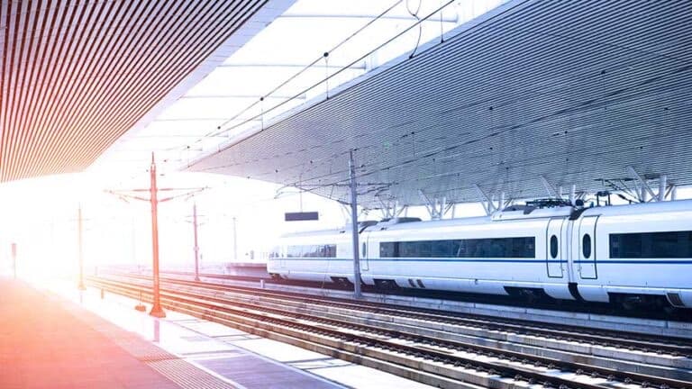 A new railway line in Southeast Asia.