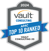 Vault Consulting APAC Top 10 Ranked 2024